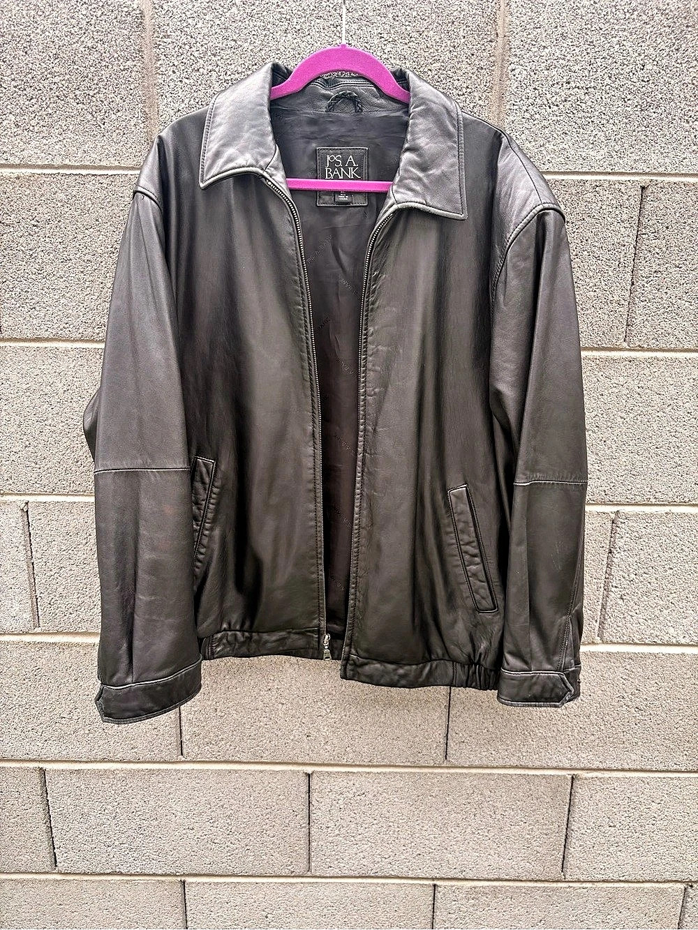 Jos. A. Bank Black Leather Jacket